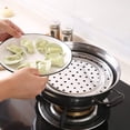 thumbnail image 3 of ZOUSSIQI Cooking Tray Round 7.9 Inch Stainless Steel Steam Holder Shelf, Pressure Cooker Canner Rack Removable Legs Chinese Steaming Rack for Instant Pot Accessories Multi-functional CA919-8314, 3 of 9
