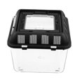 thumbnail image 4 of WHAMVOX Practical and Durable Plastic Reptile Feeding Box for Pet Use Black Transparent Design with Ventilation Hole 7.8x7.8x5.9 Inches, 4 of 8