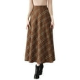 thumbnail image 2 of Caixia Wool Skirt for Women High Waist Pleated Swing for Fall Winter Casual Daily Wear Comfortable Fit, 2 of 4