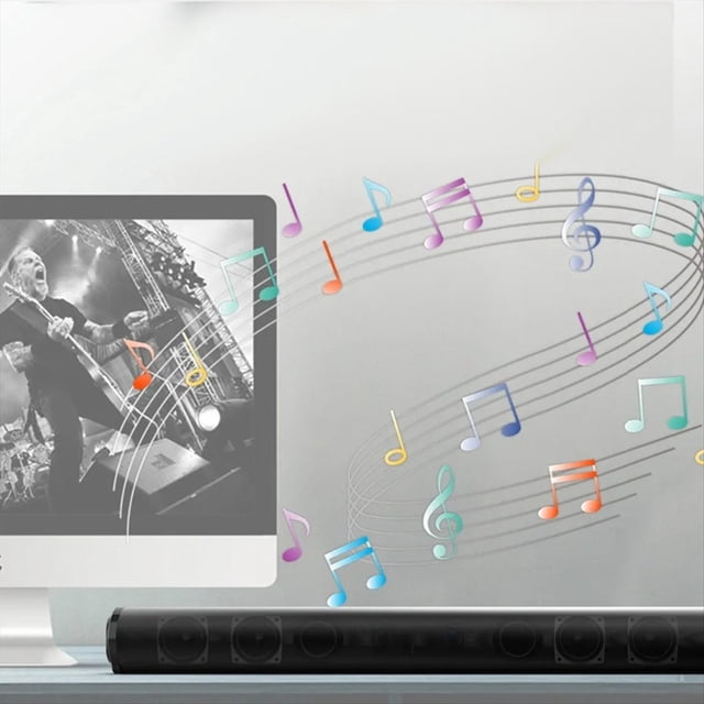 System de Altavoces InaláMbricos con Barra de Sonido Bluetooth, Altavoz de Sonido EstéReo Envolvente InaláMbrico con Cable para Cine en Casa, Proyector de TV
