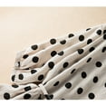 thumbnail image 6 of PuLe Summer Short Sleeve Dress Summer Dresses for Women Polka Dots Puff Sleeve Drawstring Waist Ruffle Hem Ankle Length Casual Women Beach, 6 of 9