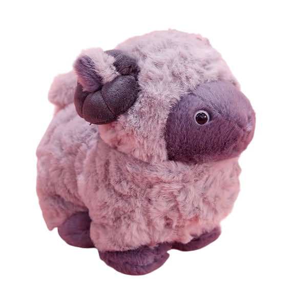 BESTSKY Grey Ram Stuffed Animal Soft Plush Sheep Toys Cuddly Fluffy Plush Ram Gift for Student Bedroom Decor Nursery Accent Single Pack