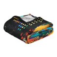 thumbnail image 3 of 70x55 Inches Glow in The Dark Blanket Cozy Throw Camping Blankets for Home and Outdoor Use Data Streams Pattern, 3 of 8