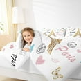 thumbnail image 4 of jejeloiu Eiffel Tower King Size Comforter Sets,Romance Theme Bedding Comforter Set,Butterfly Dessert Heart Bedding Set For Child,Ultra Soft Room Decorative,3-Piece, 4 of 8