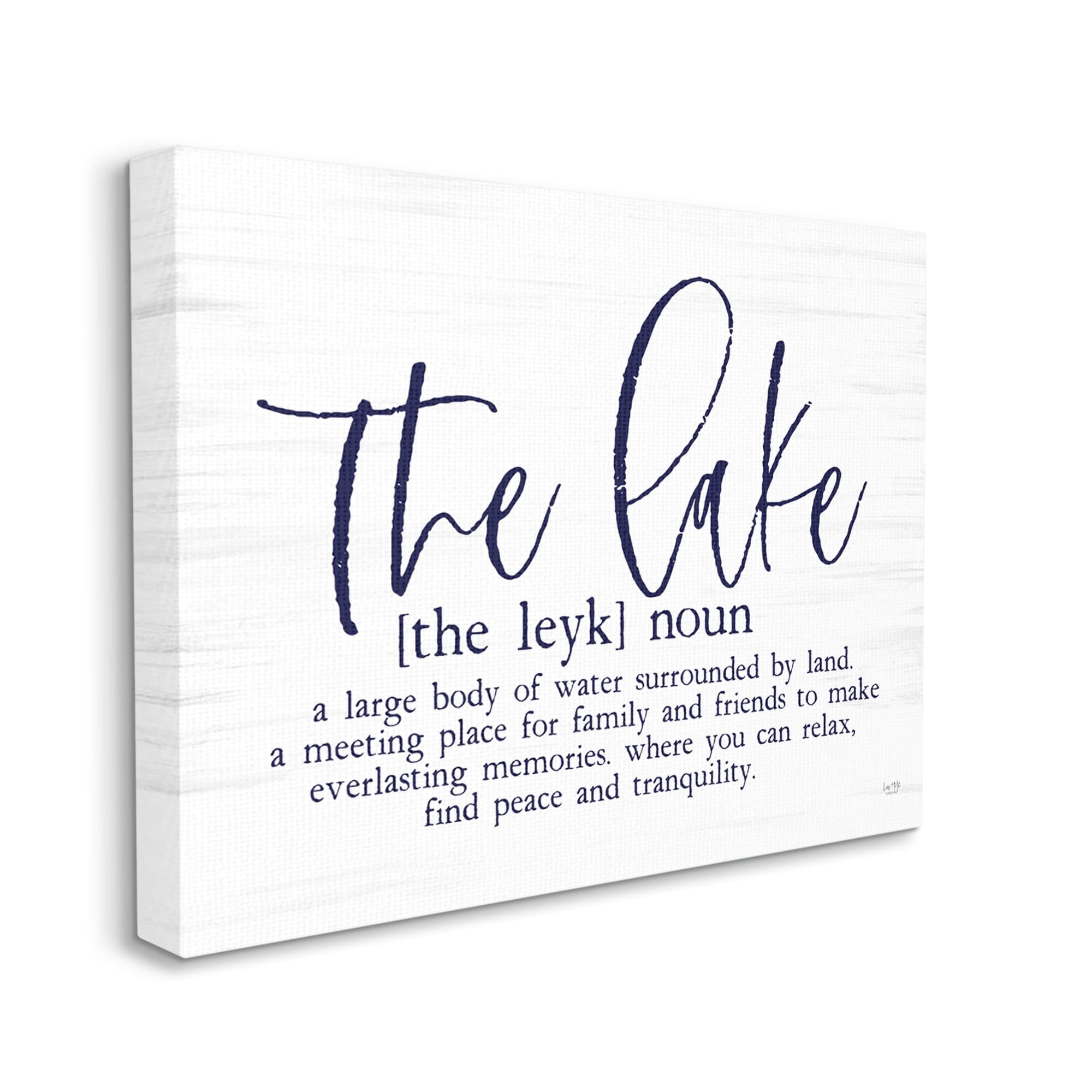 Stupell The Lake Definition Family Phrase Landscape Painting Gallery Wrapped Canvas Print Wall Art