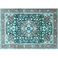 thumbnail image 1 of Ahgly Company Indoor Rectangle Persian Light Blue Traditional Area Rugs, 5' x 7', 1 of 4