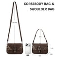thumbnail image 5 of Wrangler Purse for Women Stylish Shoulder Bag Handbag Crossbody Bag Trendy Western Design Durable Leather, Coffee, 5 of 7