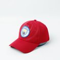 thumbnail image 1 of Manchester City Sun Hat Soccer Team Souvenir Embossed Cap Claret, 1 of 5