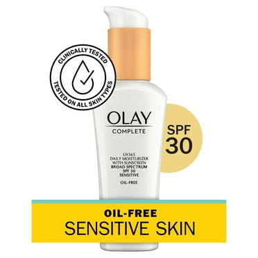 Olay Complete Daily Facial Moisturizer for Sensitive Skin, SPF 30, 2.5 fl oz