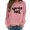 Pink, variant on HCYSFG Women Apres Ski Sweatshirt Retro Letter Print Long Sleeve Crewneck Pullover Loose Fit Casual Fall Winter Daily Basic Top