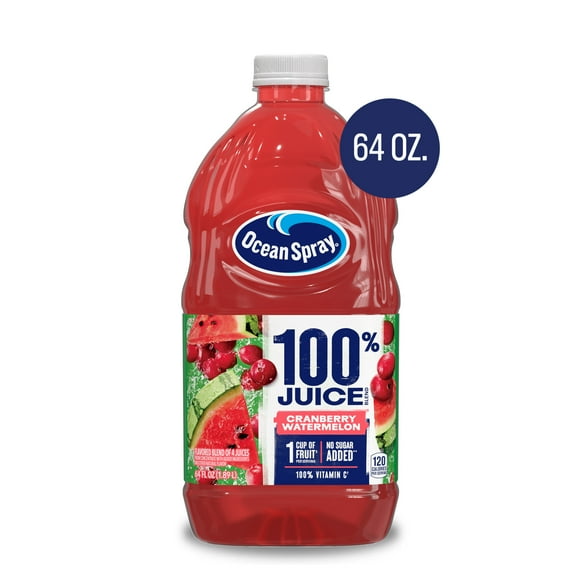 Ocean Spray® 100% Juice Cranberry Watermelon Juice Blend, 64 fl oz Bottle