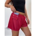 thumbnail image 6 of Rdhnmea Women’s Wide Leg Mesh Shorts Casual Elastic Waist Flap Pocket Shorts, 6 of 9