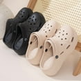 thumbnail image 2 of CAl Jianling CAI Jianling Women's Fashion Platform Sandals Summer 2025 Thick Sole Soft Eva Clogs Garden Shoes for Women Hollow Out Non Slip Beach Sandals, 2 of 9
