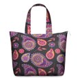 thumbnail image 1 of Paisley Design Boho Weekender Chic Vintage Travel Duffel with Artistic Floral Pattern, Ethnic Mala Inspired Design, 1 of 5