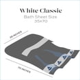 thumbnail image 5 of White Classic Hotel Collection 650 Gsm Cotton Bath Sheet Towels, Oversized Bathroom Towels, Green, 35 x 70, 2 Pack, 5 of 11