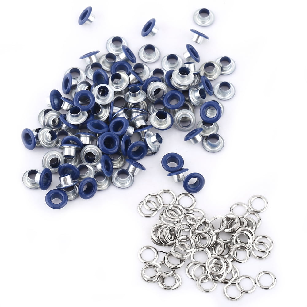 OTVIAP 5 Colors 100Sets 5mm Metallic Scrapbooking Eyelets Buckle