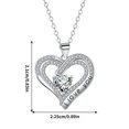 thumbnail image 3 of HongHeng Necklaces for Women Birthstone Heart Necklace Jewelry for Wife Girlfriend Woman Necklace Mother's Day Gift, 3 of 5