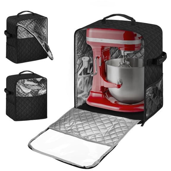 Stand Mixer Cover Compatible with KitchenAid, Storage Bag for 4.5-5/6-8 Quart with Pockets for Accessories