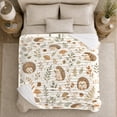 thumbnail image 5 of Playful Woodland Hedgehog Autumn Forest Thanksgiving, Playful Woodland Scene, Warm Flannel Blanket for Cabin and Lodge, Garden Lovers Thanksgiving Gift, Playful Home Decor, 5 of 9