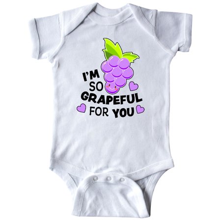 

Inktastic Im So Grapeful For You with Cute Grapes Gift Baby Boy or Baby Girl Bodysuit