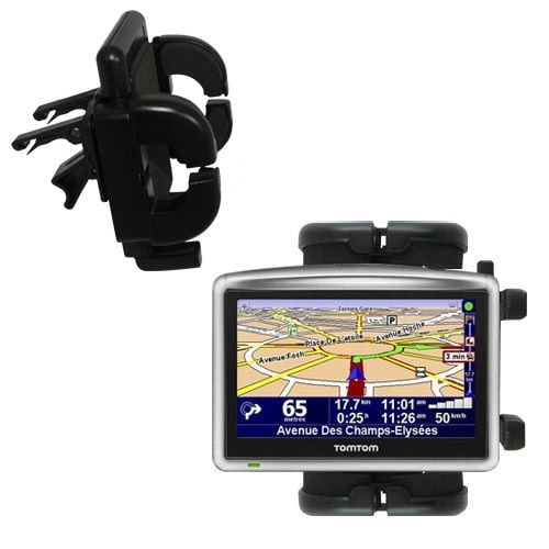 Gomadic Air Vent Clip Based Cradle Holder Car Auto Mount suitable for the TomTom ONE XL S Lifetime Warranty by Gomadic
