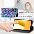 thumbnail image 3 of Compatible With Vivo Y16 Case Colorful Wallet Card Slot Pu Leather Kickstand Magnetic Rfid Blocking Cover, 3 of 3