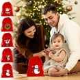 thumbnail image 7 of Christmas Gift Bag, Drawstring Flannel Bag, Red Christmas Candy Packaging Bag with Snowman Pattern, 7.87x5.91 Inch Small Christmas Gift Bag, Soft Durable Cloth Material, 7 of 7