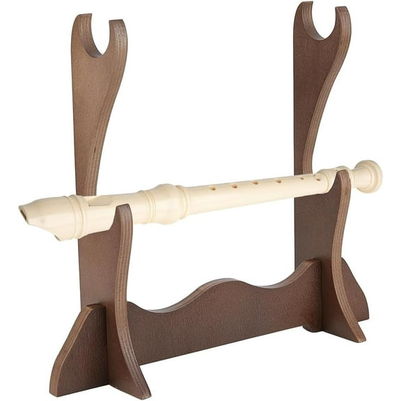 2-Tier Flute Stand Wooden Flute Holder Stand Display Stand Rack for Rockhouse Flute Holder Katana Stand for Home Office Display Decor 28x7.2x24.2cm(Camel)