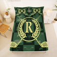thumbnail image 5 of Catabedysis Sport Theme Monogram A King Sheets For Boys,Boys Golf Ball Cart Bedding,4-Piece,1 Flat Sheet, 1 Fitted Sheet and 2 Pillowcases, 5 of 6