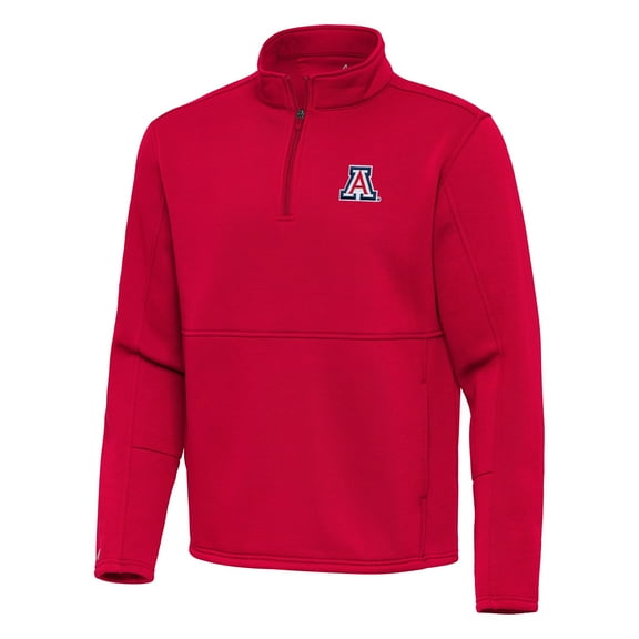 Men's Antigua Red Arizona Wildcats Twist Quarter-Zip Pullover Jacket