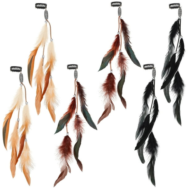 6 pinzas para extensiones de cabello para mujer, accesorios para el cabello estilo indio, tocado para cosplay