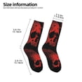 thumbnail image 2 of Rocae Red And Black Abstract Skull for Girls Boys Crew Socks,Children's Socks, Kids Socks, Toddler Socks: Daily Wear with Kids School Uniform, 2 of 5