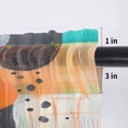 thumbnail image 5 of Colorful Geometric Valance Curtains for Kitchen/Living Room/Bathroom/Bedroom Window, Rod Pocket Small Topper Half Short Window Curtains Voile Sheer Scarf, Contemporary Abstract Artwork 60"x18", 5 of 8