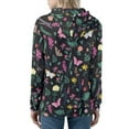 thumbnail image 2 of Renewold Women Butterfly Flowers Sweatshirt Hoodie with Zip-Front Pocket Athletic Yoga Clothing Size 5XL Y2K Activewear Running Sweatshirt Casual Jackets, 2 of 6