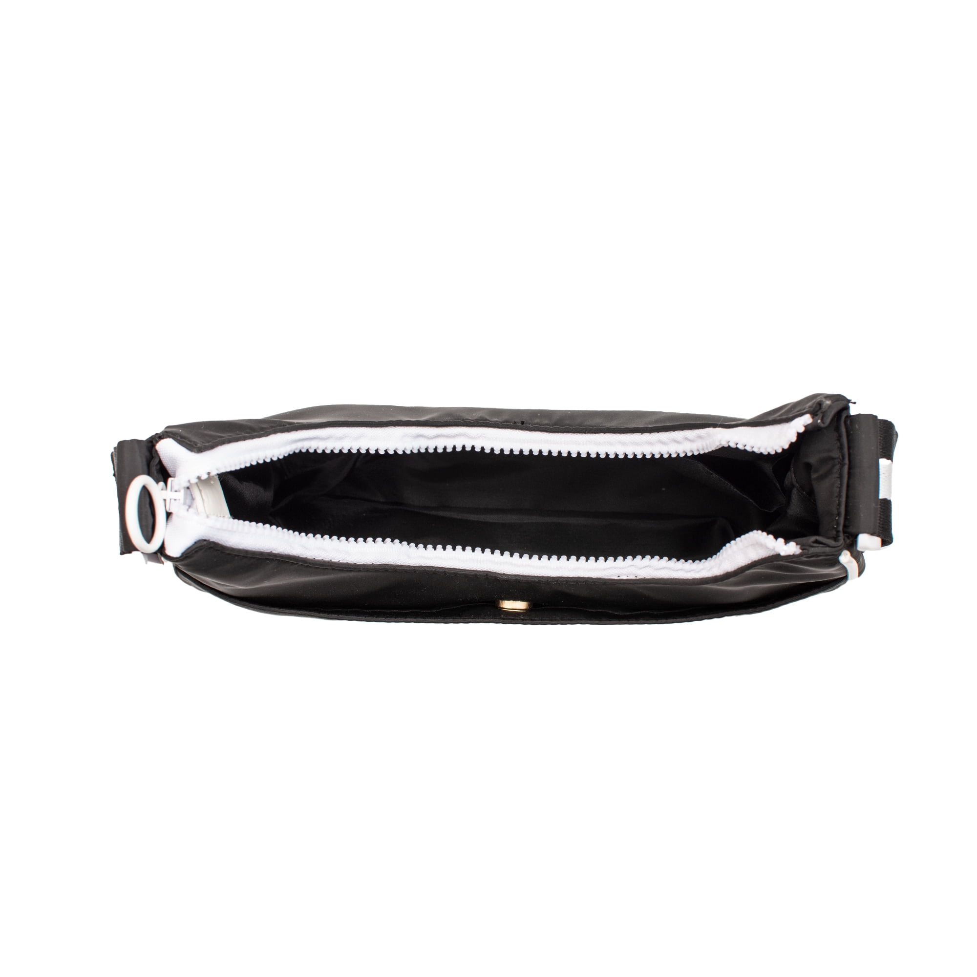 XOXO Women's Nylon Black Everyday Cross Body Bag with Adjustable Stripe Web Strap