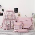 thumbnail image 1 of 4 In 1 Pcs Set Canvas Backpack Junior High School Bags for Teenager Girls Sac à dos scolaire, 1 of 5