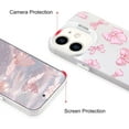 thumbnail image 6 of Coquette Bow Phone Case for iPhone 14, Cute Pink Ribbon Bow Aesthetic Case for Women Girls with Bracelet Chain - Pink, 6 of 13