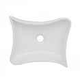 thumbnail image 4 of Squirly Bathroom Vessel Sink Vanity Counter Top 14.3" W White Ceramic Modern Sink Renovators Supply, 4 of 6