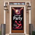 thumbnail image 4 of LUUFILx Party Decoration Banner Let's Go Party Red Heels Disco Ball Lipstick Background Backdrop Photo Props Nightclub Event Supplies Celebration Accessory, 4 of 7