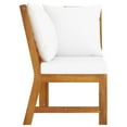 thumbnail image 3 of vidaXL 3 Piece Garden Lounge Set with Cream Cushion Solid Acacia Wood, 3 of 5