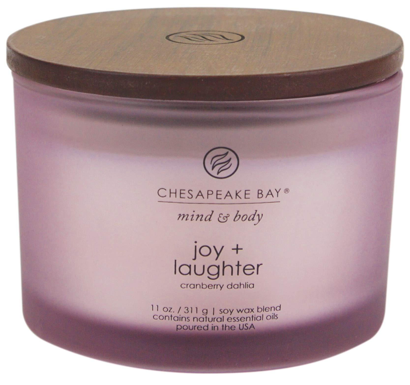 Chesapeake Bay Candle Scented Candle, Joy + Laughter (Cranberry Dahila
