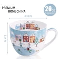 thumbnail image 2 of Taza de porcelana china MFOfice Christmas Skating de 20 oz, 2 of 7