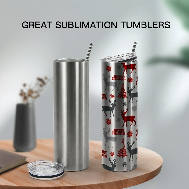 AGH 12 oz Sublimation Wine Tumblers, 3 pack Stainless Steel Double Wall  Vacuum Insulated Tumblers