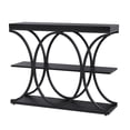 thumbnail image 1 of Yiwa Modern 3-Tier Console Table, Narrow Entryway and Sofa Table with Open Shelves and Geometric Metal Legs, 1 of 6