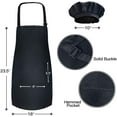 thumbnail image 6 of Novelty Place Kid's Apron with Chef Hat Set (3 Set) - Kid's Size Polyester (6-12 Year, Black), 6 of 7
