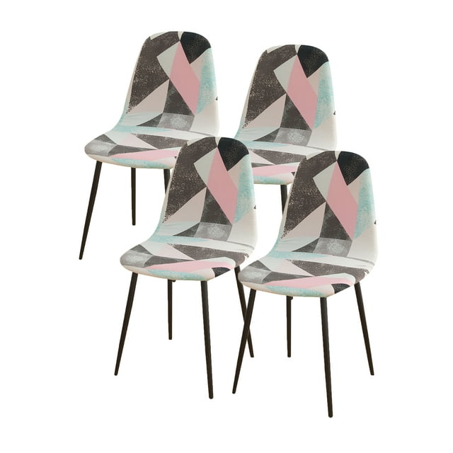 KBOOK Printed Shell Chair Cover Mid Century Modern Shell Chair