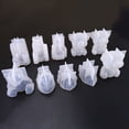 thumbnail image 1 of Molde de silicona con forma de conejo con bendición de unicornio tridimensional con una variedad de animales geométricos de osos, 1 of 2