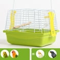 thumbnail image 6 of Bird and Small Animal Transport Boxes Metal Cage with Handle Transparent Lid for Lovebirds Parakeets Travel, 6 of 6