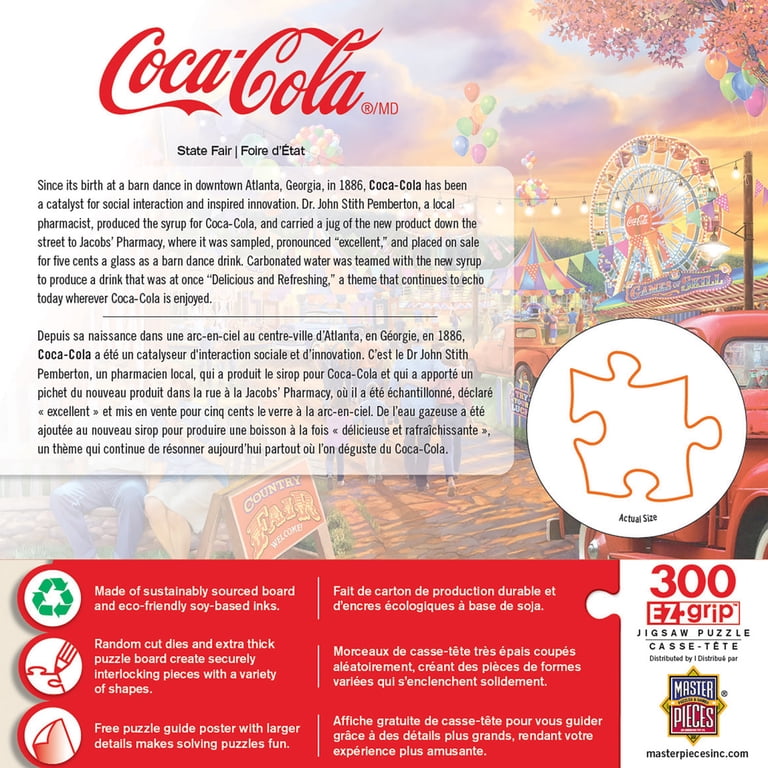 MasterPieces 300 Piece EZ Grip Jigsaw Puzzle - Coca-Cola State MasterPieces 300 Piece EZ Grip Jigsaw Puzzle - Coca-Cola State