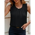 thumbnail image 5 of Women'S Silk Satin Tank Top Summer Business Casual Outfit 2025 Sleeveless Work Dressy Shirt Black XXL, 5 of 7